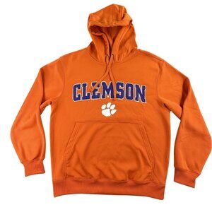 Clemson Tigers Hoodie Sweatshirt Mens Small Orange NCAA Football Pullover Fleece